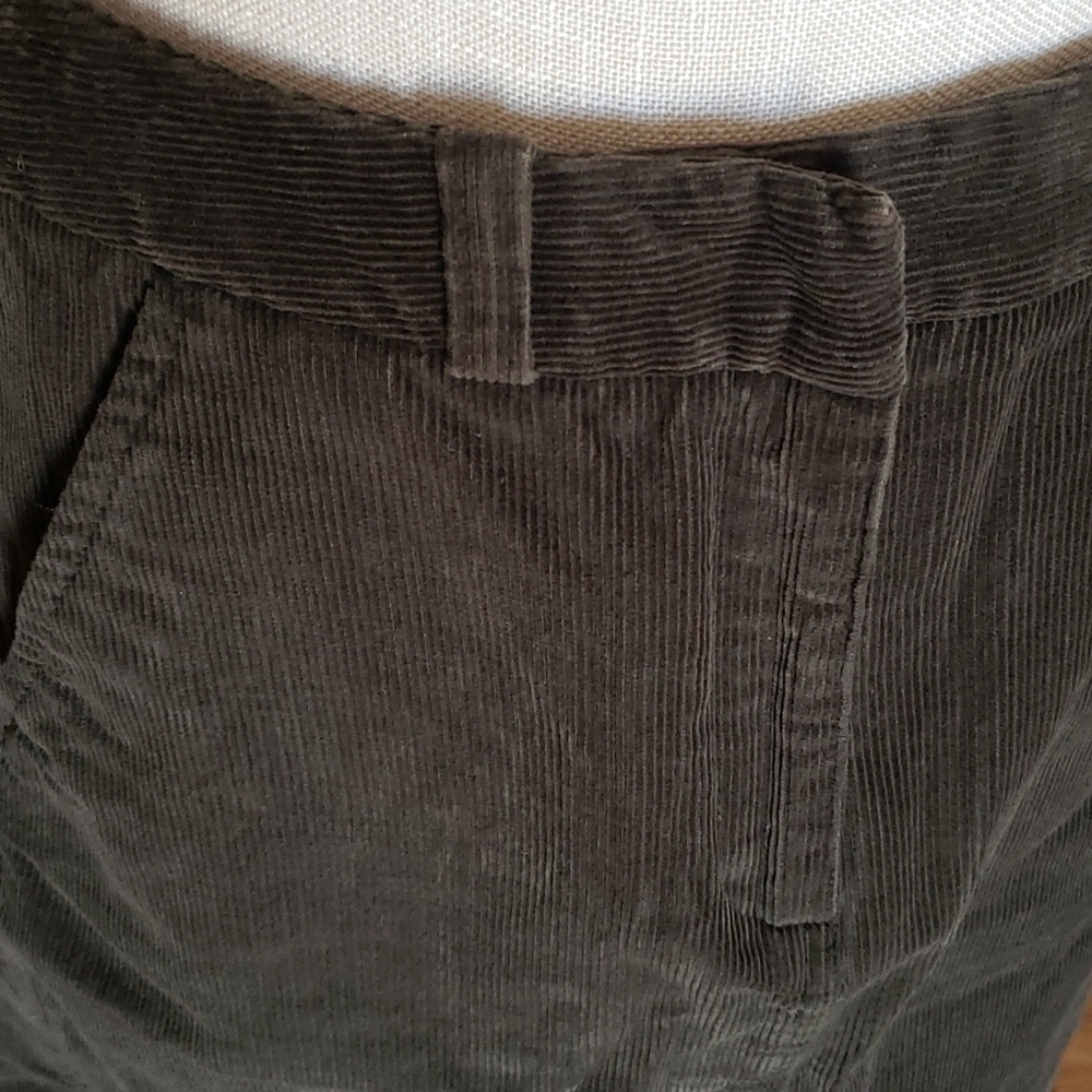 Vintage Covington 100% cotton corduroy army green midi skirt - Picture 2 of 8